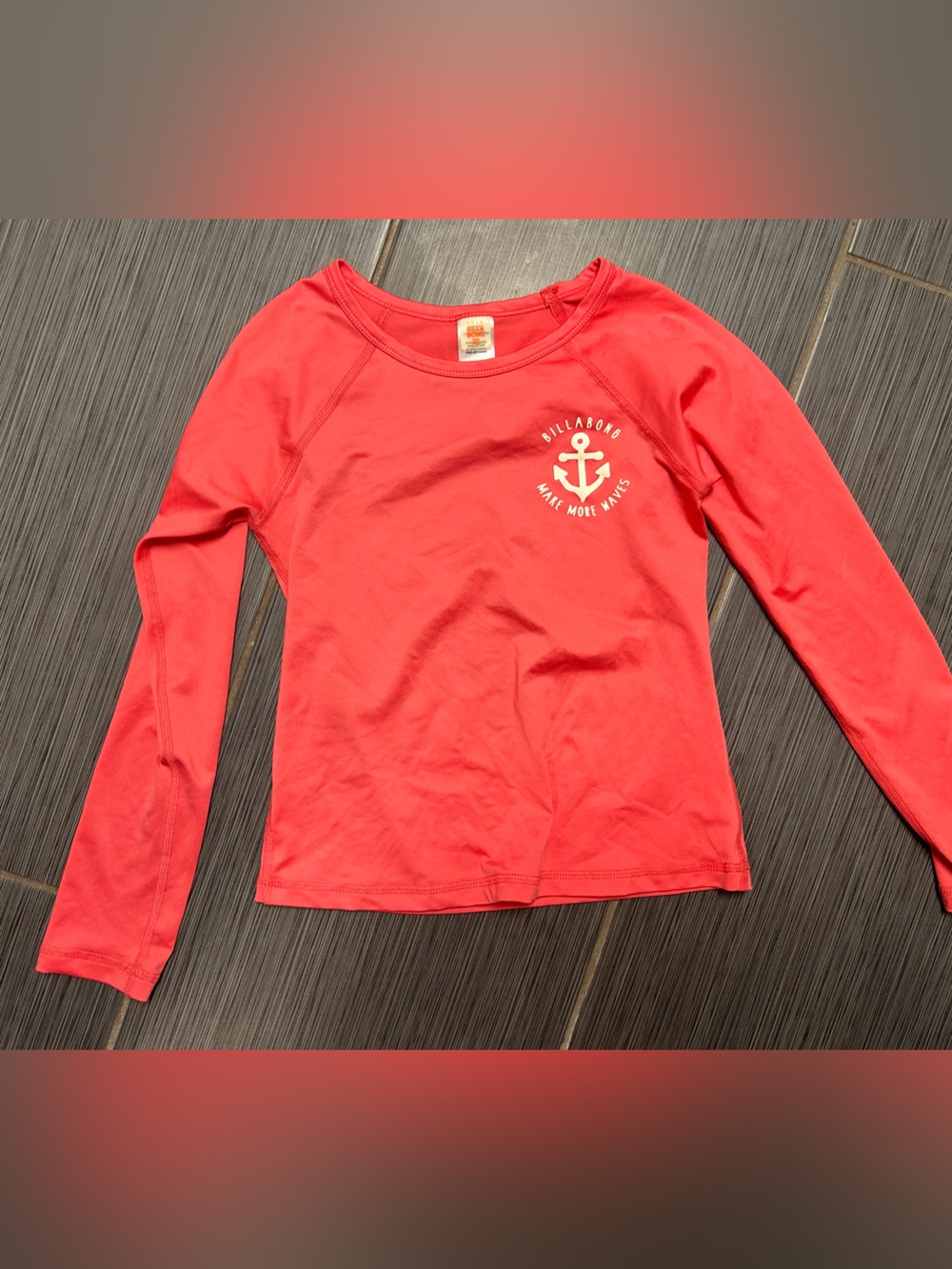 Billabong Kids Coral-Red Short Sleeve Rash Tee